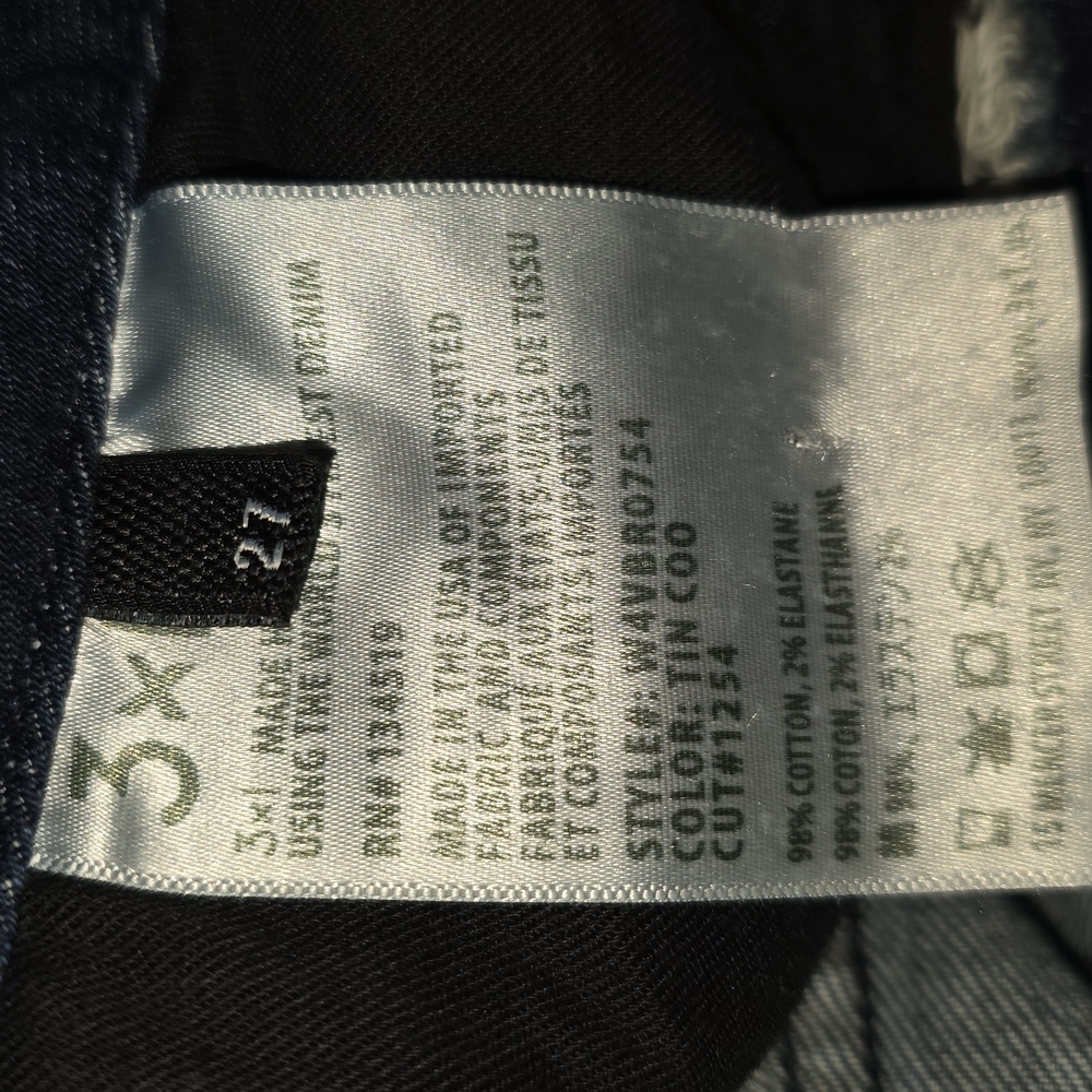 3x1 Raw Edge Shelter Slim Jeans Size 27- NWOT💙 - Picture 6 of 7